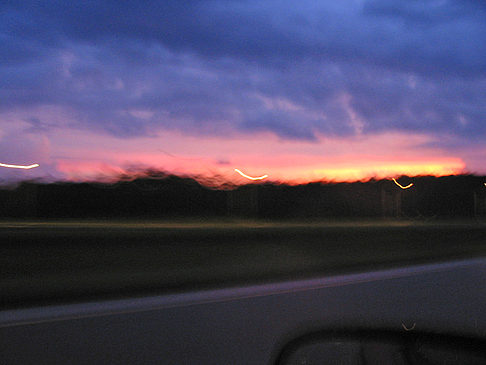 Foto Sonnenuntergang auf Highway